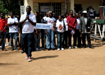 Prof. Alhaji Umar N'jai, Founder and Chief Strategist of Project 1808, addresses delegates during the opening ceremony of ScieLeadFest2026 on January 14, 2026. Image, Kemo Cham.