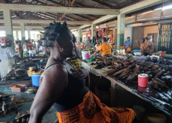 47-year-old Hawa Sheriff is one of the traders at Pujehun Central Market. Image, Brima Sannoh, ManoReporters. Wednesday 28th January, 2026.