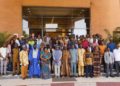 Delegates from Sierra Leone, Guinea, Liberia, Côte d’Ivoire, and Mali pose for a group photo at the just concluded four-day meeting on efforts to strengthen scientific, clinical, and genomic research on arboviruses across West Africa. Image, Patricia Conteh.