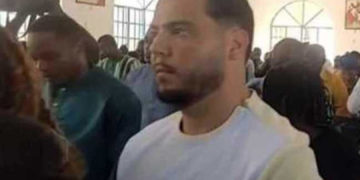 This image shows what is believed to be Bolle Jos Leijdekkers in a church besides the daughter of Sierra Leone’s President Julius Maada Bio somewhere in the southern part of the country. Image, unknown source.