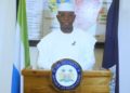 A screengrab of President Julius Maada Bio addressing the nation ahead of a critical vote, on Sunday August 9, 2026