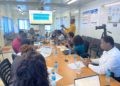Officials from the National Public Health Agency and the Children’s Advocacy Forum address journalists and bloggers at the EOC on Tuesday, September 29, 2026. Image, Kemo Cham, ManoReporters.